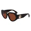 Lanvin Brown Acetate Sunglasses In Brown