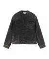 Lanvin Denim Collarless Jacket Clothing In Black