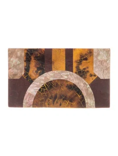 Pre-owned Lanvin Acrylic Clutch In Brown