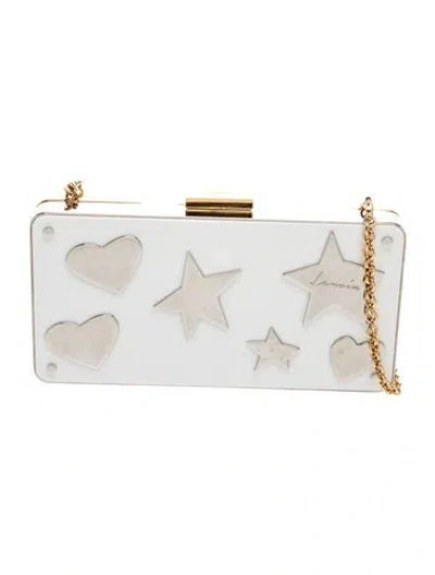 Pre-owned Lanvin Acrylic Minaudière In White