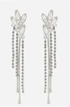 Lanvin Crystal-embellished Earrings In Silverrystal