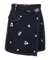 Lanvin All-over Embroidery Skirt Skirts Blue In Black