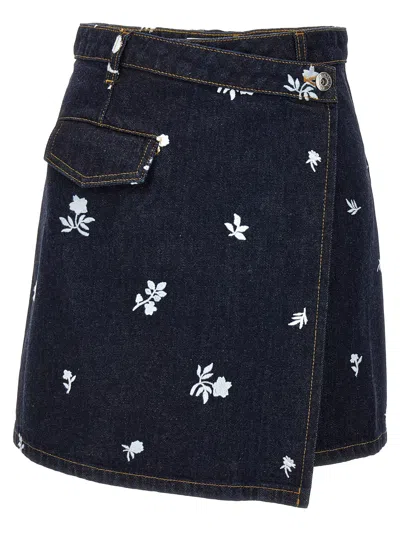 LANVIN LANVIN ALL OVER EMBROIDERY SKIRT