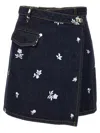 Lanvin All-over Embroidery Skirt Skirts Blue In Multi