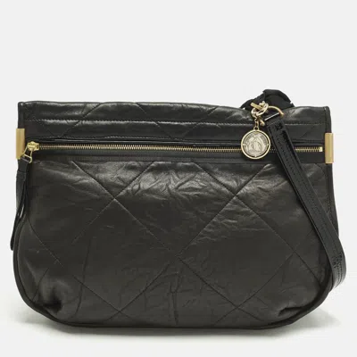 Lanvin Amalia Black Quilted Leather Shoulder Bag