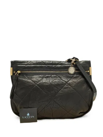 Pre-owned Lanvin Amalia Quilted-shoulder Bag In Black