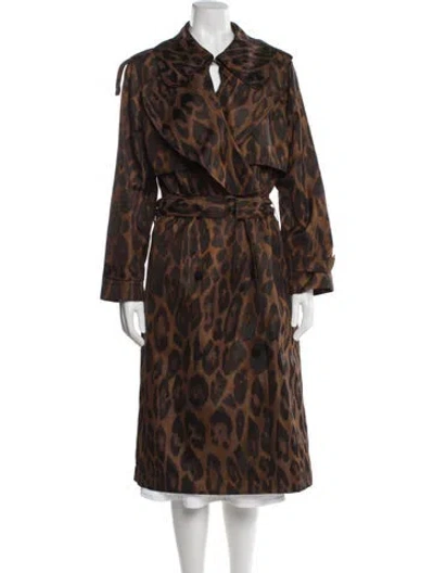Pre-owned Lanvin Animal Print Faux Fur Coat In Multi