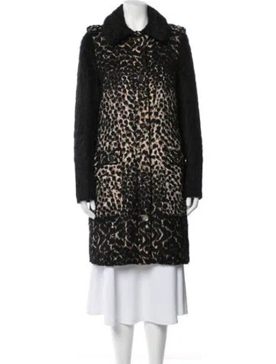 Pre-owned Lanvin Animal Print Jacket In Black