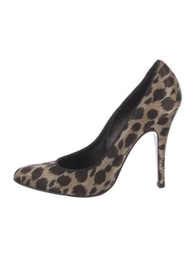 Pre-owned Lanvin Animal Print Pumps In Neutral