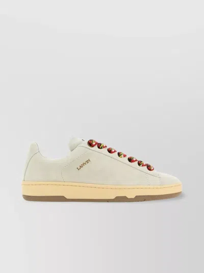 LANVIN ANKLE PADDING SUEDE CURB SNEAKERS