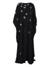 Lanvin Aria Embroidered Maxi Dress In Black