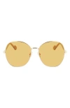 Lanvin Arpege 59mm Tinted Round Sunglasses In Yellow