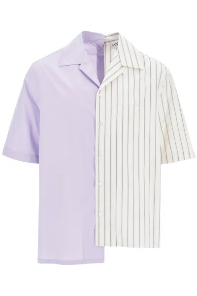 Lanvin Asymmetric Bowling Shirt With In Multi