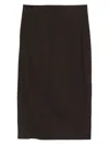 Lanvin Asymmetric Midi Skirt In Brown