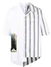 Lanvin Asymmetric Patchwork Shirt In White