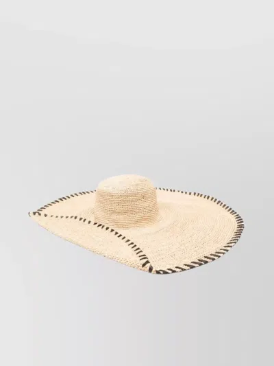 LANVIN ASYMMETRIC WIDE BRIM HAT