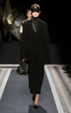 Lanvin Asymmetric Wool-blend Maxi Column Skirt In Black