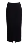 Lanvin Asymmetrical Cotton-silk Midi Skirt In Blue