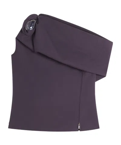 LANVIN ASYMMETRICAL DESIGN BLOUSE