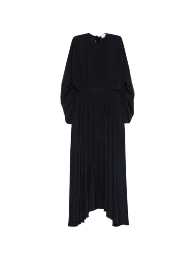 Lanvin Asymmetrical Hemline Maxi Dress In Black