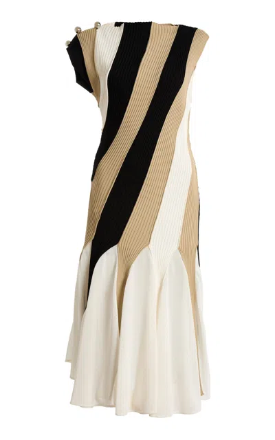 Lanvin Asymmetrical Multi-panel Midi Dress