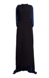 Lanvin Asymmetrical Open-back Maxi Dress In Black