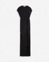 Lanvin Twist-detailing Midi Dress In Black