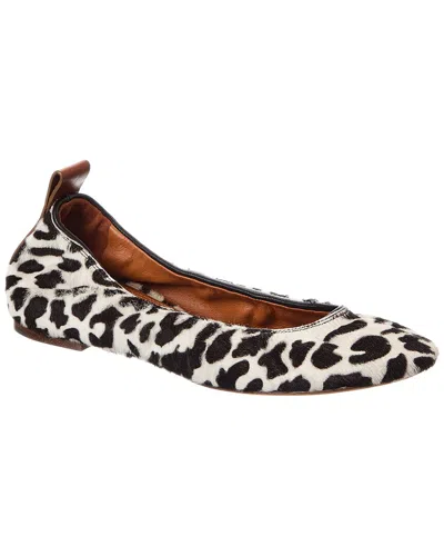 LANVIN LANVIN AVEC HAIRCALF BALLERINA FLAT