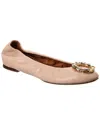 Lanvin Avec Melodie Leather Ballerina Flat