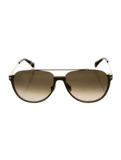 Pre-owned Lanvin Aviator Gradient Sunglasses In Brown