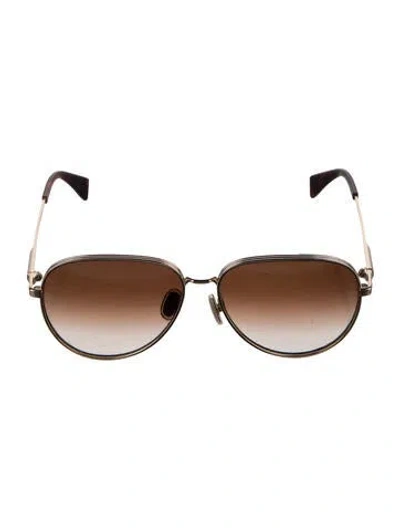Pre-owned Lanvin Aviator Gradient Sunglasses In Gold