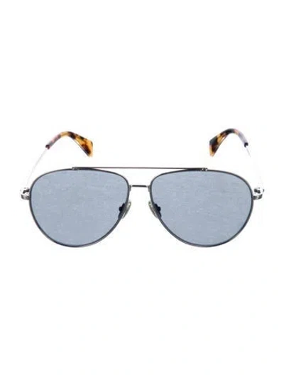 Pre-owned Lanvin Aviator Tinted Sunglasses In Brown