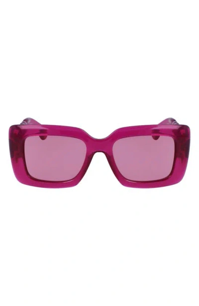 Lanvin Babe 52mm Square Sunglasses In Fuchsia