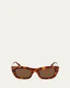 Lanvin Babe 51mm Rectangular Sunglasses In Light Havana