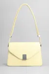 Lanvin Pastel Yellow Leather Concerto Shoulder Bag In Beige