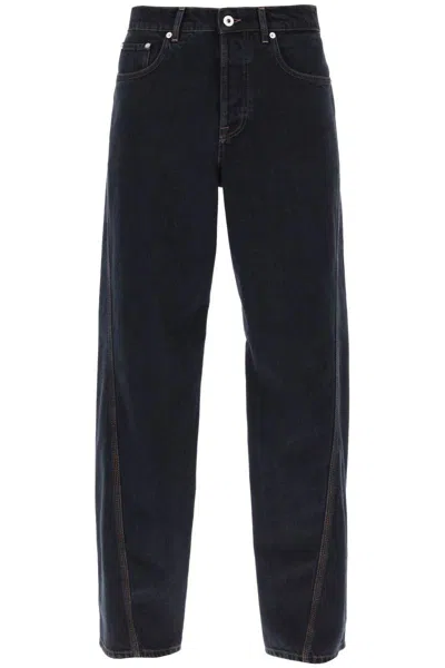 Lanvin Baggy Jeans With Twisted Seams In Blue