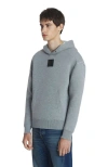 Lanvin Baggy Wool Hoodie In Steel