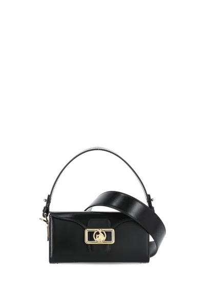 Lanvin Rectangular Smooth Nano Shoulder Bag In Black
