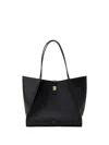 Lanvin Concerto Arpege Leather Tote Bag In Black