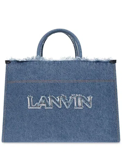 Lanvin Women's In&out Mm Tote Bag In Denimbl