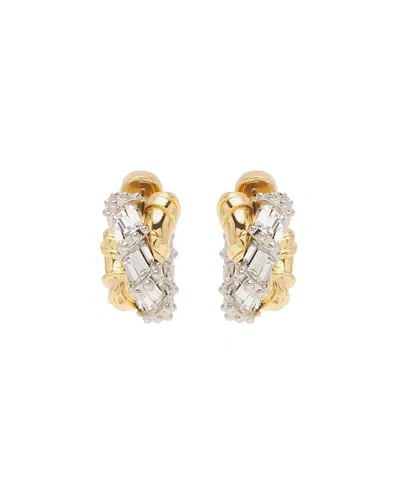 Lanvin Baguettes Melodie Earrings In Gold/crystal