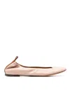 Lanvin The Leather Ballerina Flat In Nude