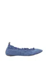Lanvin La Ballerine En Denim Pour Femme In Denimbl