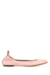 Lanvin The Leather Ballerina Flat In Nude
