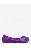 Lanvin Ballerina Flat With A Satin Bow In Anemone