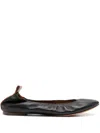 Lanvin Leather Ballerinas In Black