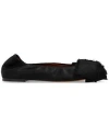 Lanvin Satin Bow Ballet Flats In 10 Black