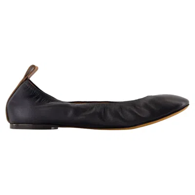 LANVIN BALLERINAS - LANVIN - LEATHER - BLACK