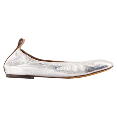 LANVIN BALLERINAS - LANVIN - LEATHER - SILVER