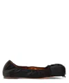 Lanvin Satin Bow Ballet Flats In Black